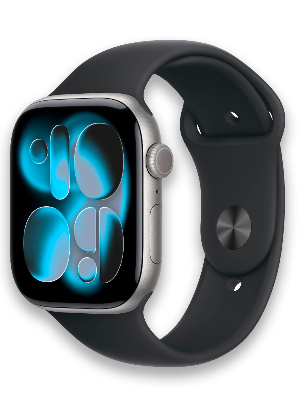Часы Apple Watch Series 11 - 46 mm алюминиевые цвет Space Grey черный спортивный ремешок