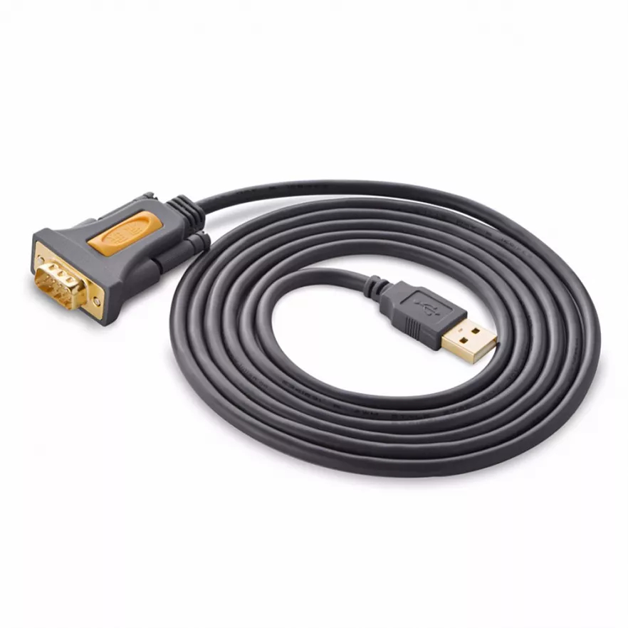 Кабель Ugreen CR104 USB to DB9 RS-232 Male Adapter Cable (1,5 метра) серый космос (20211)