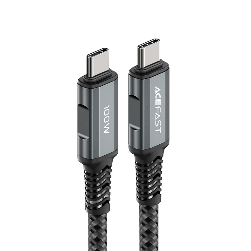 Кабель Acefast C4-03 USB-C to USB-C 100W (2 метра) серый космос (AF-C4-03-GY)