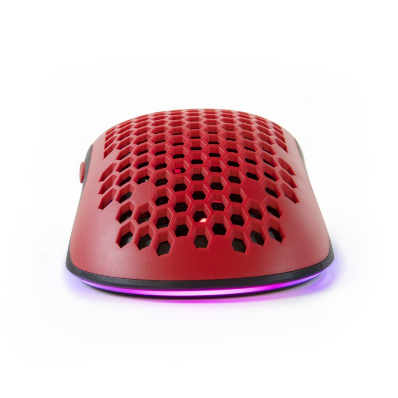 Игровая мышь Arozzi FAVO с RGB подсветкой чёрная/красная