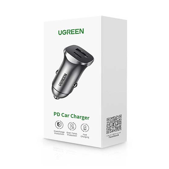 Автомобильное зарядное устройство Ugreen CD130 Car Charger Dual Port USB-A / USB-C 30W Fast Charging (40858)