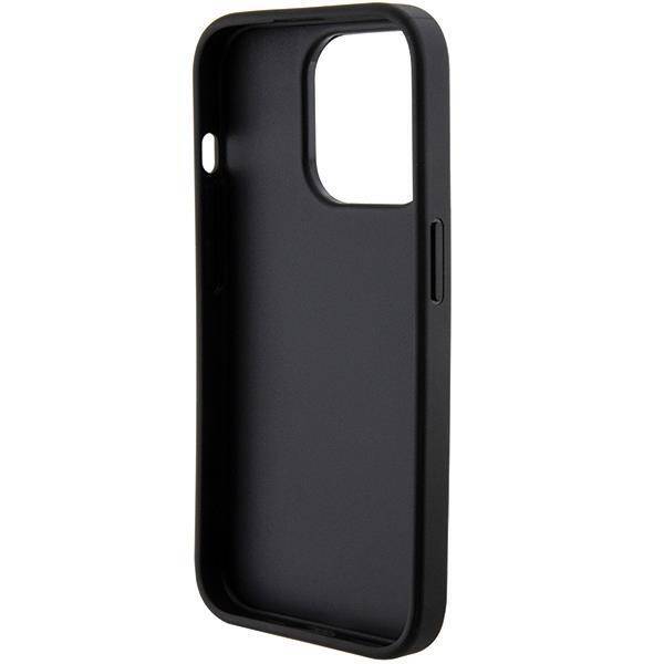 Чехол CG Mobile Guess Grip Stand 4G Saffiano для iPhone 15 Pro Max чёрный
