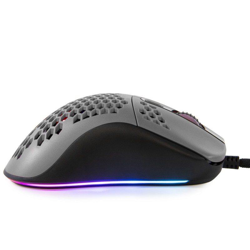 Игровая мышь Arozzi FAVO с RGB подсветкой чёрная/серая