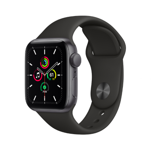 Умные часы Apple Watch SE 40 мм, алюминий «серый космос», спортивный ремешок чёрного цвета