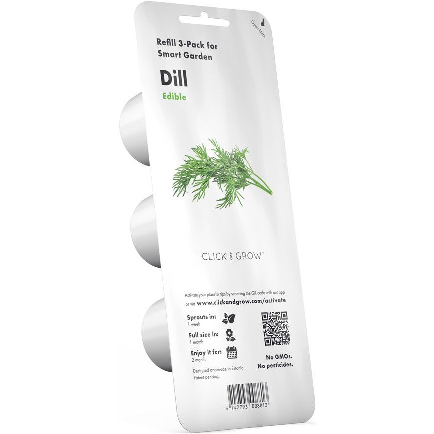 Набор картриджей для умного сада Click and Grow Refill 3-Pack Укроп (Dill)