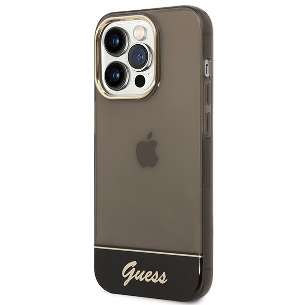 Чехол CG Mobile Guess Camera Outline Translucent для iPhone 14 Pro чёрный