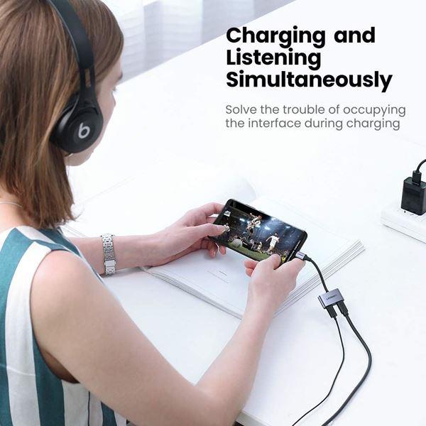 Разветвитель Ugreen CM232 (60165) USB-C One-Two Converter серый