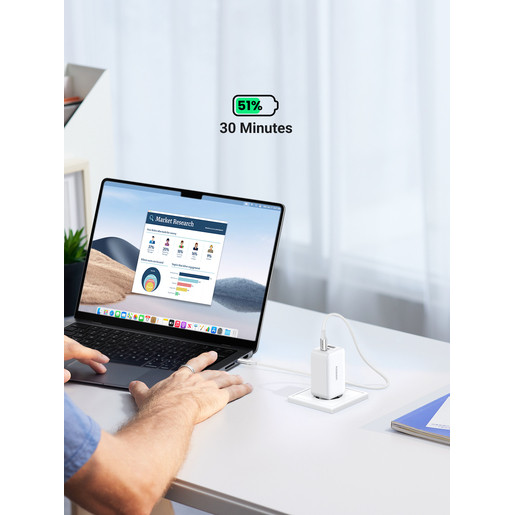 Сетевое зарядное устройство UGREEN CD244 (15334) Nexode USB-A+2*USB-C 65W GaN Tech Fast Charger EU белое