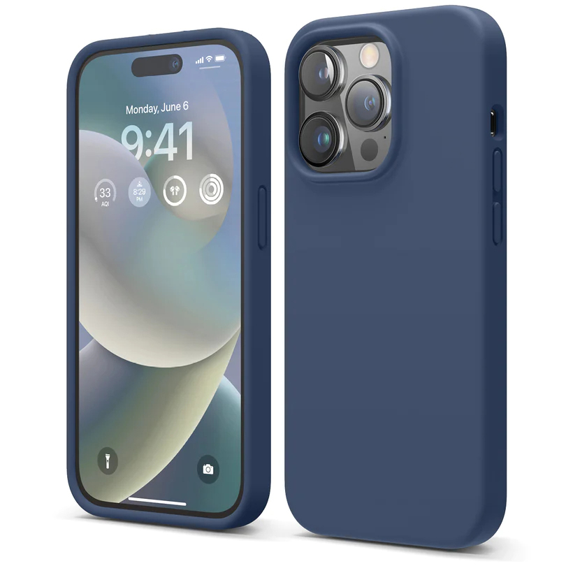 Чехол Elago Soft Silicone Case для iPhone 14 Pro синий индиго (Jean Indigo)