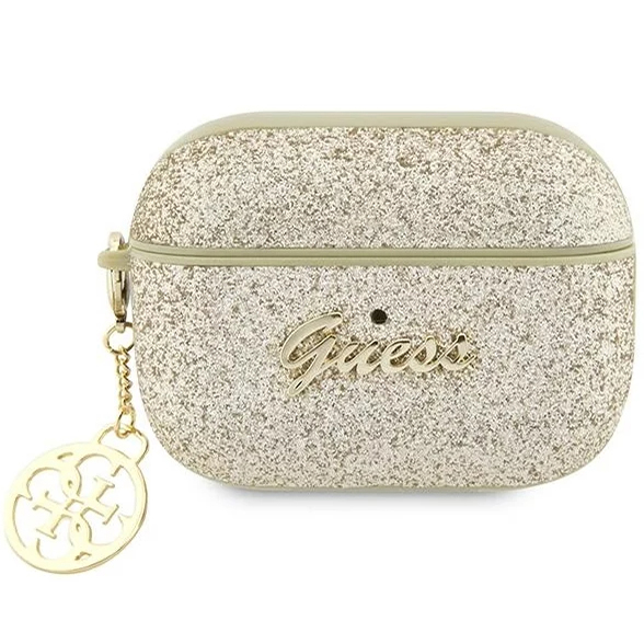 Чехол CG Mobile Guess Glitter Flakes 4G Charm для AirPods Pro 2 (2022) золотистый