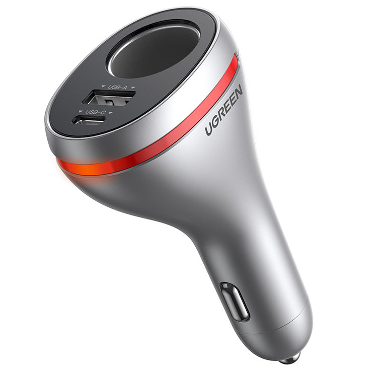 Автомобильное зарядное устройство Ugreen CD204 USB + USB-C Car Charger с разъемом для прикуривателя (60712)