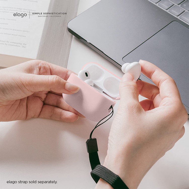 Чехол Elago Silicone case для AirPods Pro 2 (2022) Розовый (Lovely Pink)