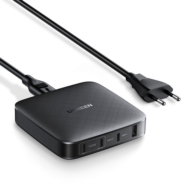Сетевое зарядное устройство UGREEN CD226 3 x USB Type-C / 1 x USB 100W Power Delivery чёрное (70870) 
