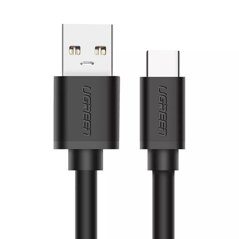 Кабель UGREEN US184 (20883) USB-A 3.0 Male to Type-C Male Cable Nickel Plating (1,5 метра) чёрный