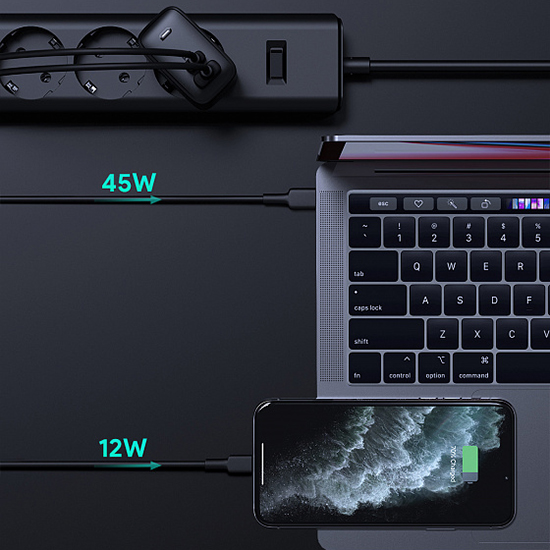 Сетевое зарядное устройство Aukey 65W USB-A / USB-C PD (PA-B3)