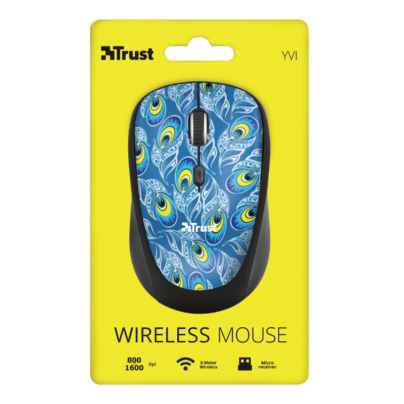 Беспроводная компьютерная мышь Trust Yvi Wireless Mouse Peacock