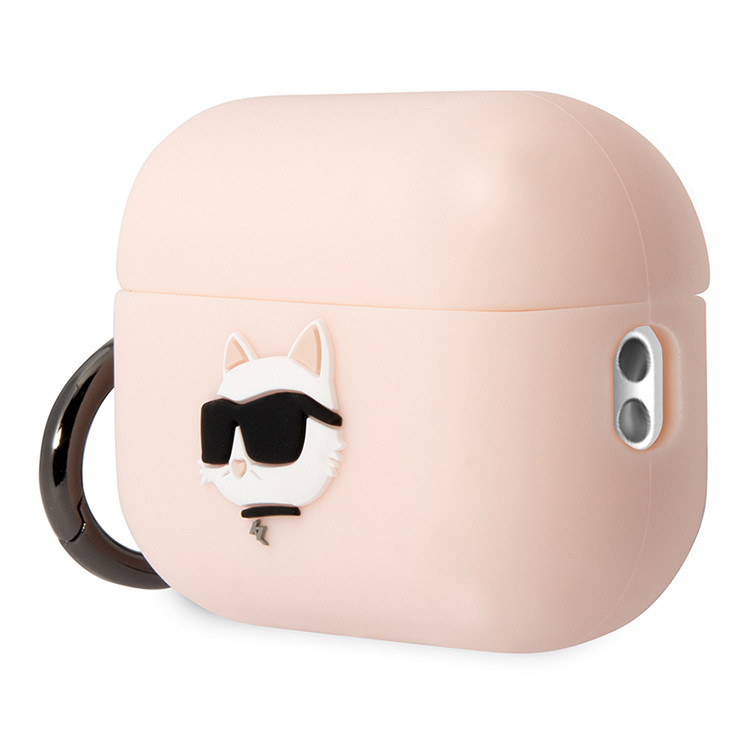 Чехол CG Mobile Karl Lagerfeld Silicone with ring NFT 3D Choupette для Airpods Pro 2 (2022) розовый