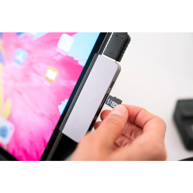 USB-хаб HyperDrive 6-in-1 USB-C Hub для iPad Pro серебристый (HD319-SILVER) без переходника