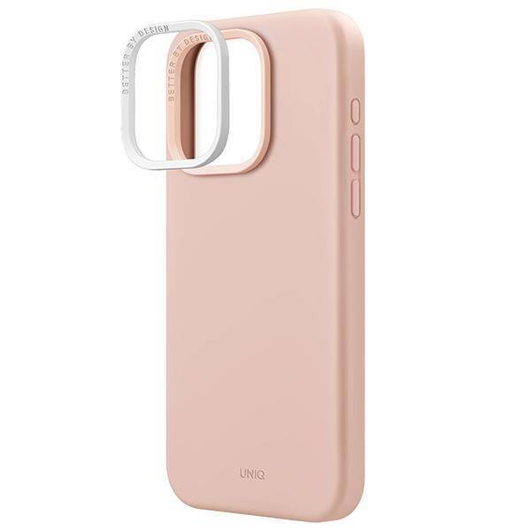 Чехол Uniq LINO MagSafe для iPhone 15 Pro Max розовый (Pink)