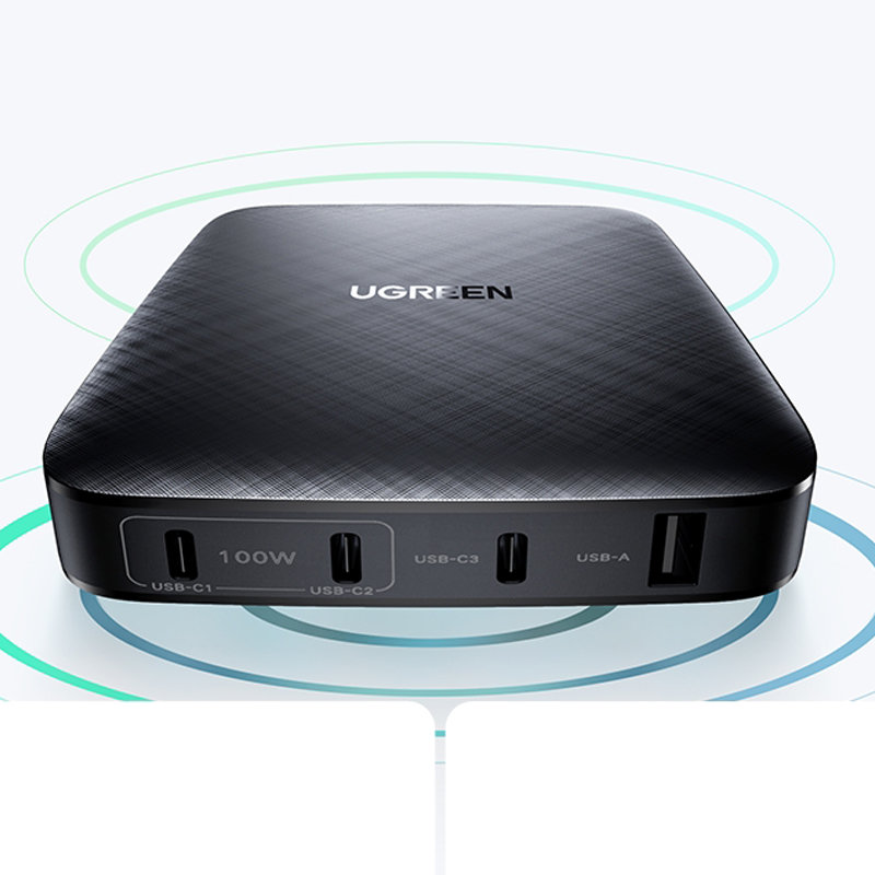 Сетевое зарядное устройство UGREEN CD226 3 x USB Type-C / 1 x USB 100W Power Delivery чёрное (70870) 
