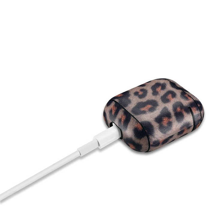 Чехол iCarer для Airpods leather series leopard какао (AP006-YW)
