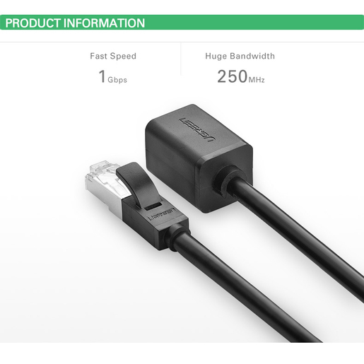 Кабель-удлинитель Ugreen NW112 Ethernet RJ45  - 1 м