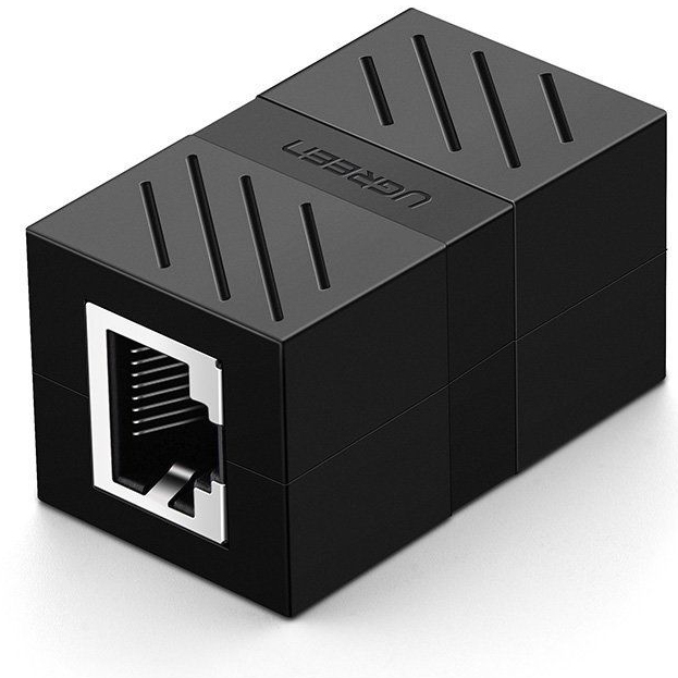 Адаптер-удлинитель для сетевого кабеля Ugreen NW114 RJ-45 - RJ45 чёрный (20390)