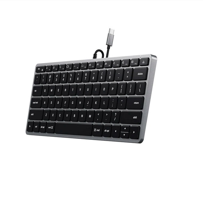 Клавиатура Satechi Slim W1 USB-C проводная с подсветкой - цвет серый космос