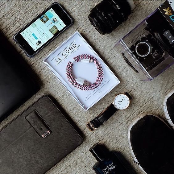 Кабель Le Cord Nylon Lightning MFI (1.2 метра) Krugeri (Бело-красно-чёрный)