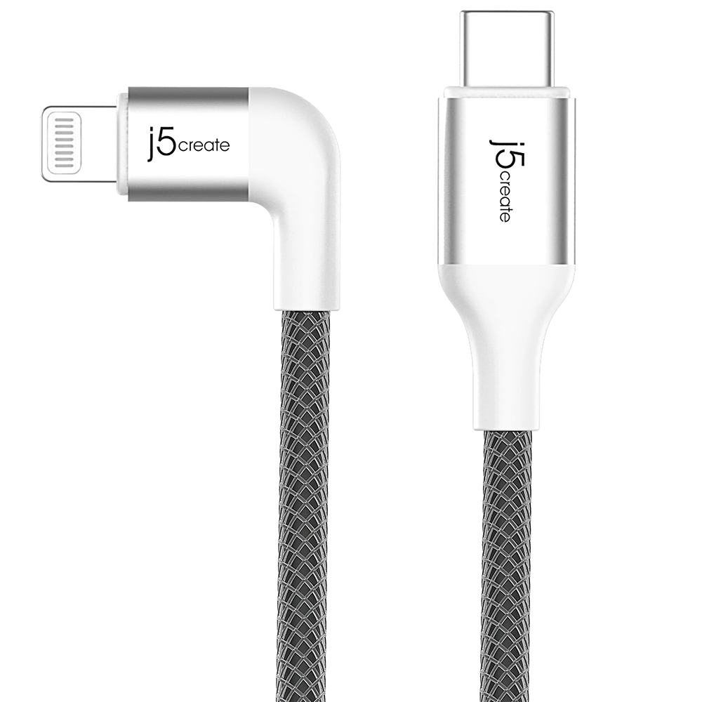 Кабель j5create USB-C to Lightning Cable (1.2 метра) белый (JALC15W)