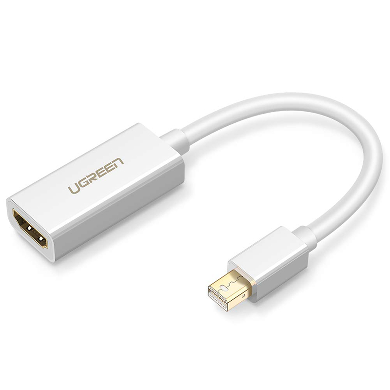 Кабель Ugreen MD112 (10460) Mini DP to HDMI Female Converter 1080P белый