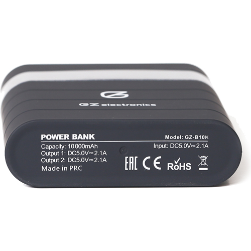 Внешний аккумулятор GZ Electronics 10 000 мАч (GZ-B10K) чёрный