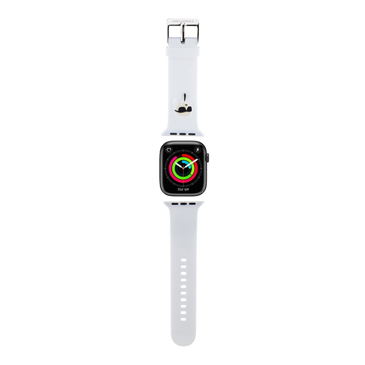 Ремешок CG Mobile Lagerfeld 3D Rubber NFT Karl Head для Apple Watch 38/40/41 мм белый