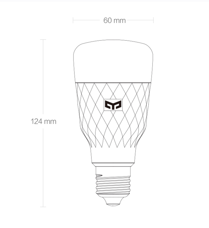 Умная лампа Yeelight Smart LED Bulb 1S (белая) 8,5 Вт, Е27