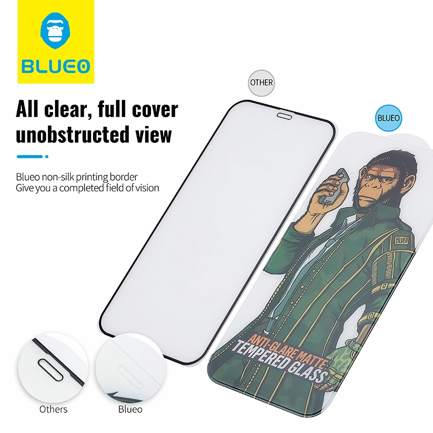 Защитное стекло BlueO 2.5D Anti-glare Matte Anti-Static для iPhone 15 Pro Black (матовое)