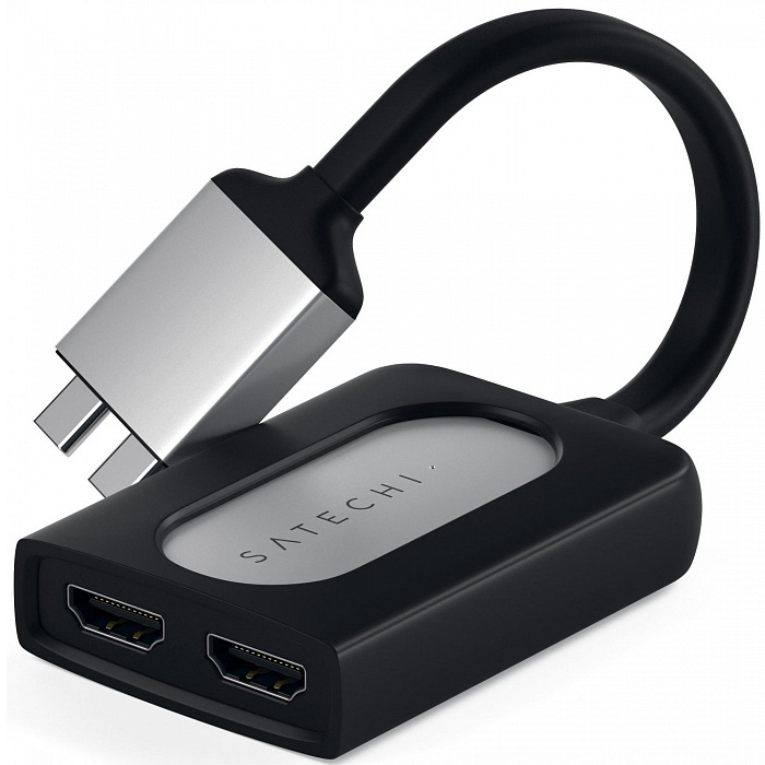 Переходник Satechi Type-C Dual HDMI Adapter (ST-TCDHAS) серебристый