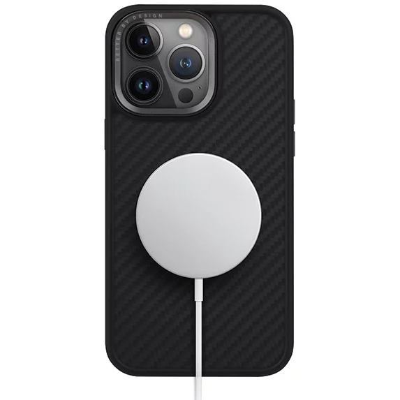 Чехол Uniq Keva MagSafe для iPhone 15 Pro чёрный