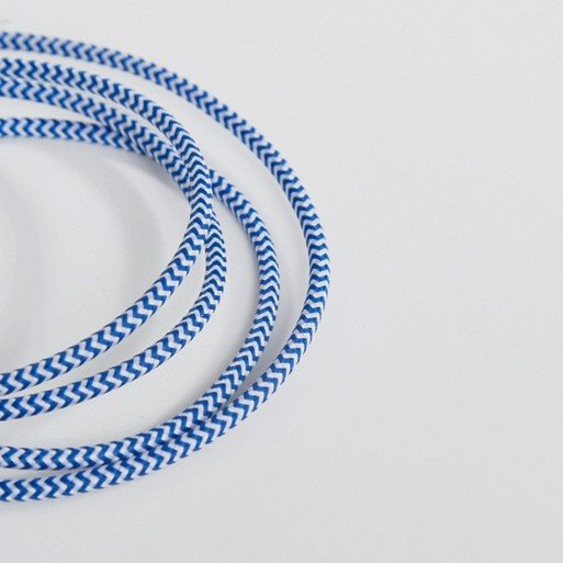 Кабель Le Cord Nylon Lightning MFI (1 метр) Broken Ocean (Бело-синий)