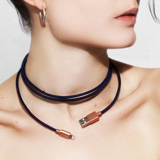 Кабель Le Cord Nylon Lightning MFI (1.2 метра) Masterpiece (Синий)