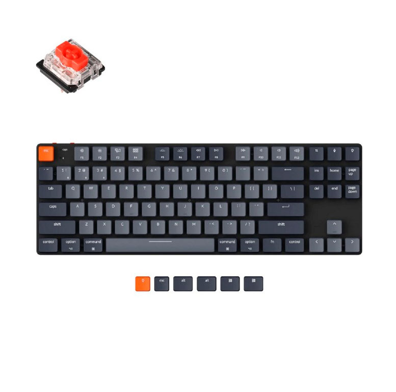 Беспроводная ультратонкая клавиатура Keychron K1SE TKL, RGB подсветка, Red Switch