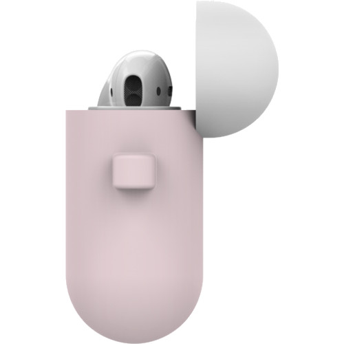Чехол LAB.C Silicone Capsule 2in1 для Airpods розовый Baby Pink (лимонная Lemon/белая крышки)
