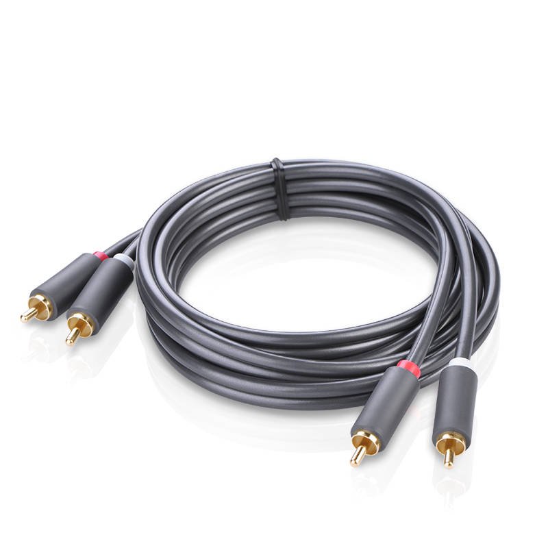 Кабель Ugreen AV104 2 x RCA Male to 2 x RCA Male (3 метра) чёрный (10519)