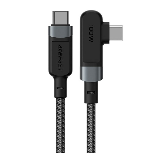 Кабель угловой ACEFAST C5-03 USB-C to USB-C 100W PD aluminum alloy cable серый