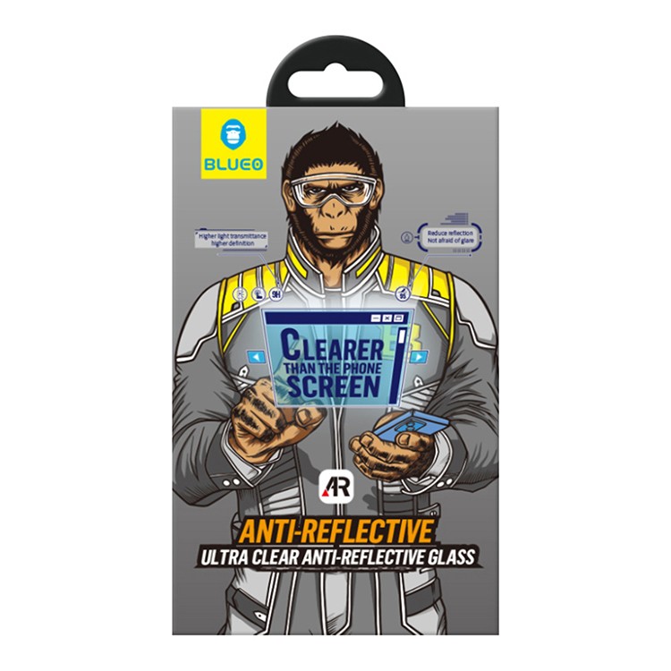 Защитное стекло BlueO Silk Anti-reflective для iPhone 13 Pro Max чёрное (MB26-13-6.7)