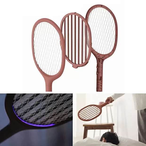 Электрическая мухобойка Solove Electric Mosquito Swatter P1 RU Серая с режимом электрической ловушки и поддержкой зарядки через подставку
