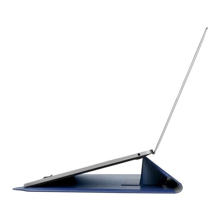 Чехол Uniq Oslo V.2 PU leather Magnetic Laptop sleeve/foldable stand для ноутбуков 14" Navy Blue
