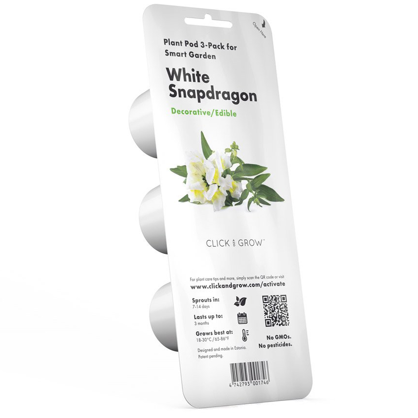Набор картриджей для умного сада Click and Grow Refill 3-Pack Львиный Зев Белый (White Snapdragon)