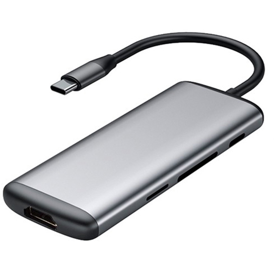 Мульти Хаб Xiaomi HAGiBiS 2 x USB / HDMI / microSD / SD /USB Type-C Adapter серый (UC39-PDMI) 