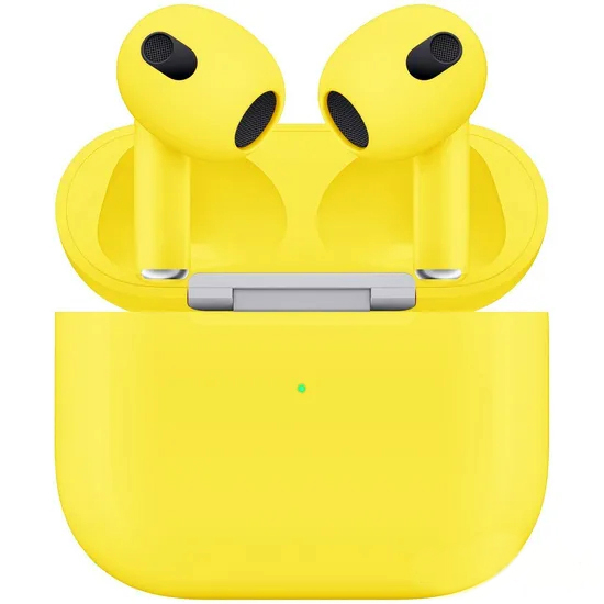 Беспроводные наушники Apple AirPods 3 (3‑го поколения) Custom Edition лимонные матовые (полная покраска)