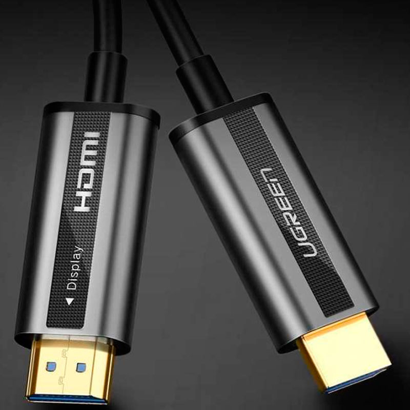 Кабель UGREEN HD132 (50717) HDMI Zinc Alloy Optical Fiber Cable (10 метров) чёрный